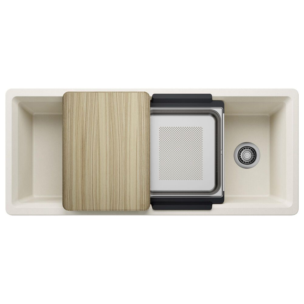 Blanco Inteos 45&quot; Undermount Single Bowl Kitchen Sink in Soft White, , large