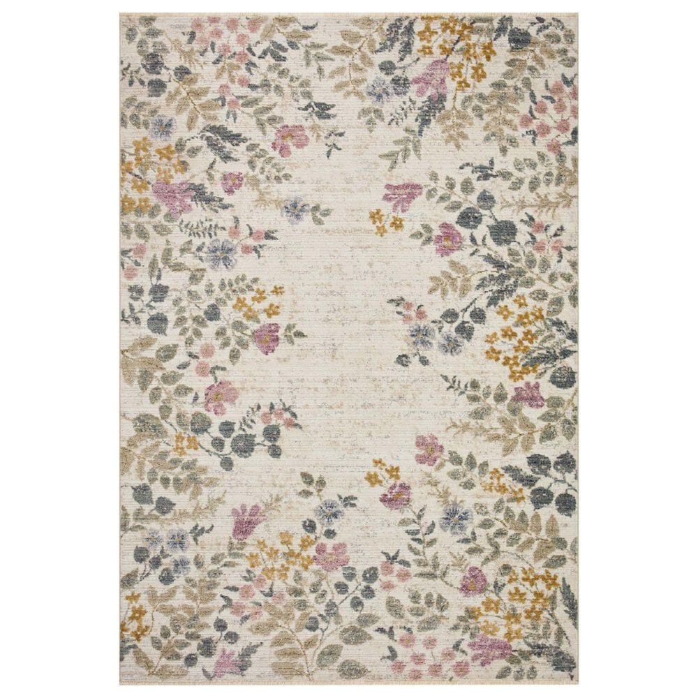 Rifle Paper Co Crafted by Cloth and Company Provence 6"3" x 9" Abbey Ivory Area Rug, , large