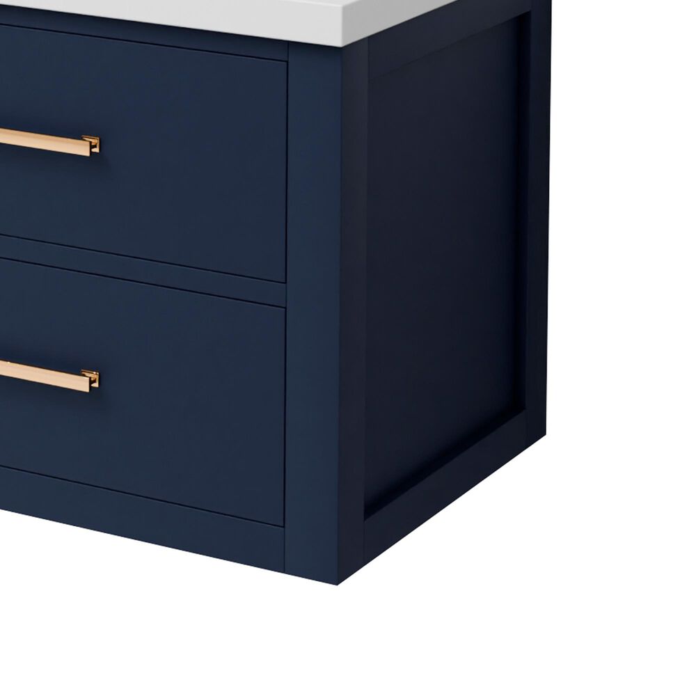 Lexora Home Castor 24" Single Bathroom Vanity in Blue with White Acrylic Top and Rectangular Sink, , large