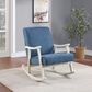 OSP Home Gainborough Rocker with Antique White Frame in Navy, , large
