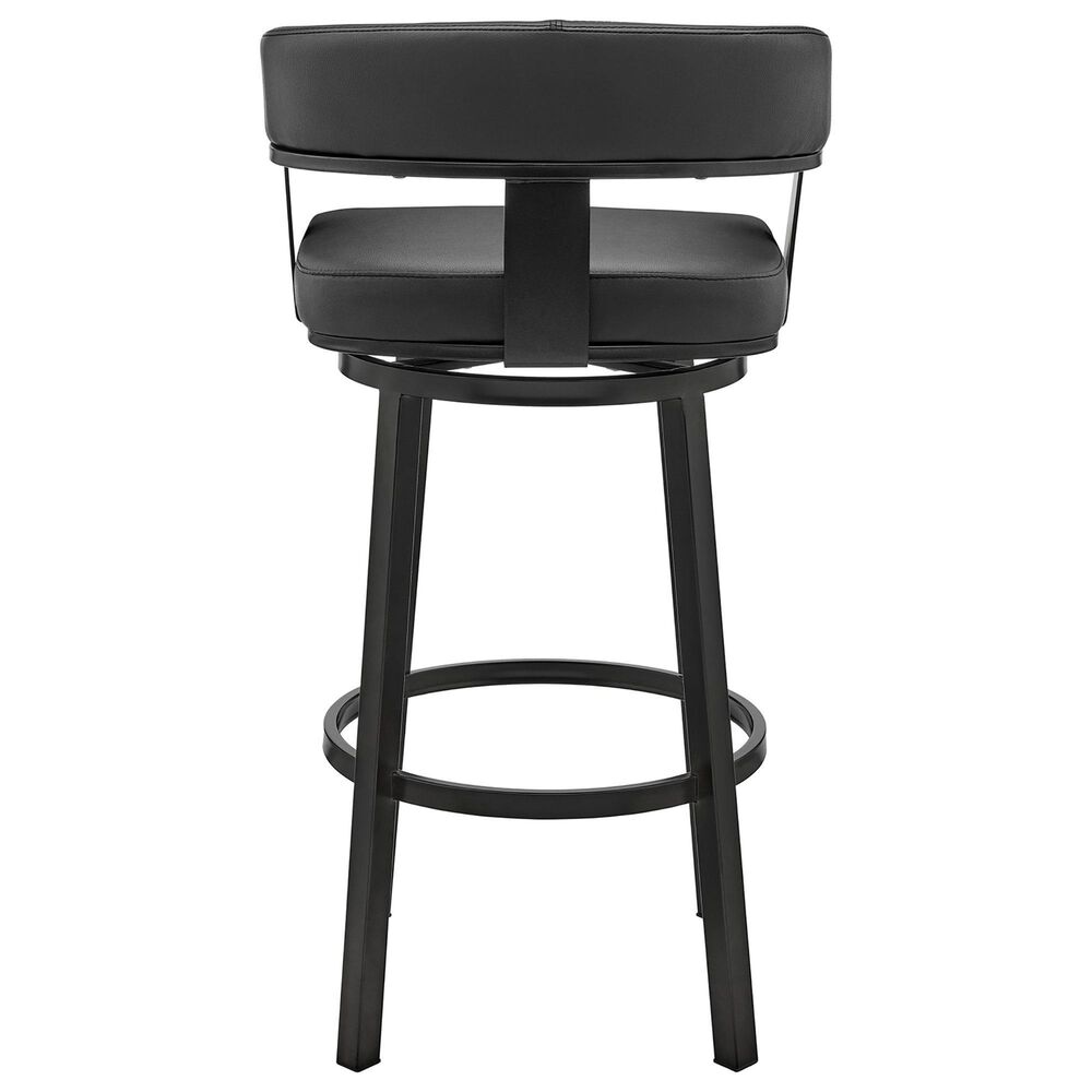 Armen Living Cohen 26&quot; Swivel Counter Stool in Black, , large
