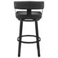 Armen Living Cohen 26" Swivel Counter Stool in Black, , large
