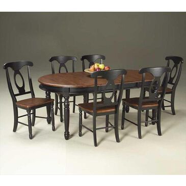 A-America British Isles Dining Table in Oak and Black - Table Only, , large