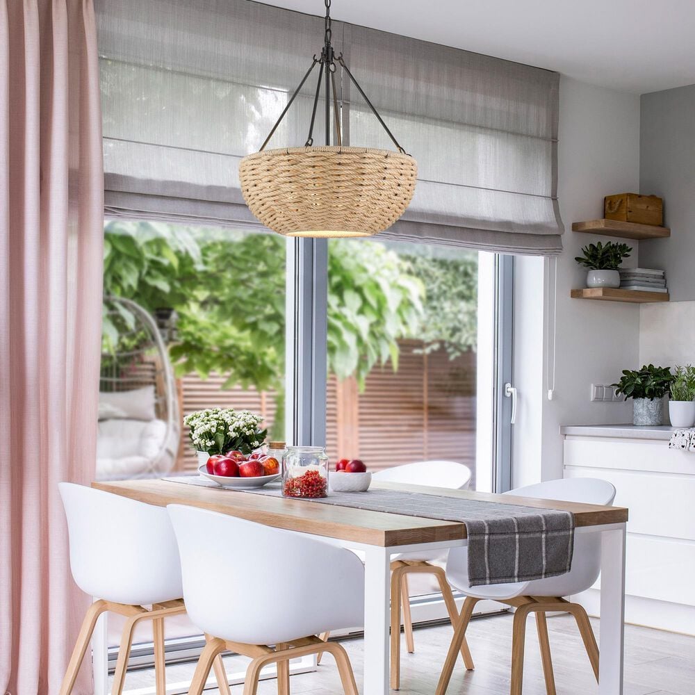 Golden Lighting Hathaway 4-Light Pendant in Matte Black, , large