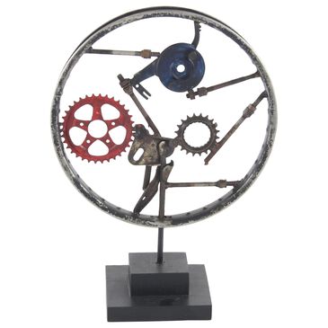 Maple and Jade 23" Industrial Metal Sculpture in Gray, , large