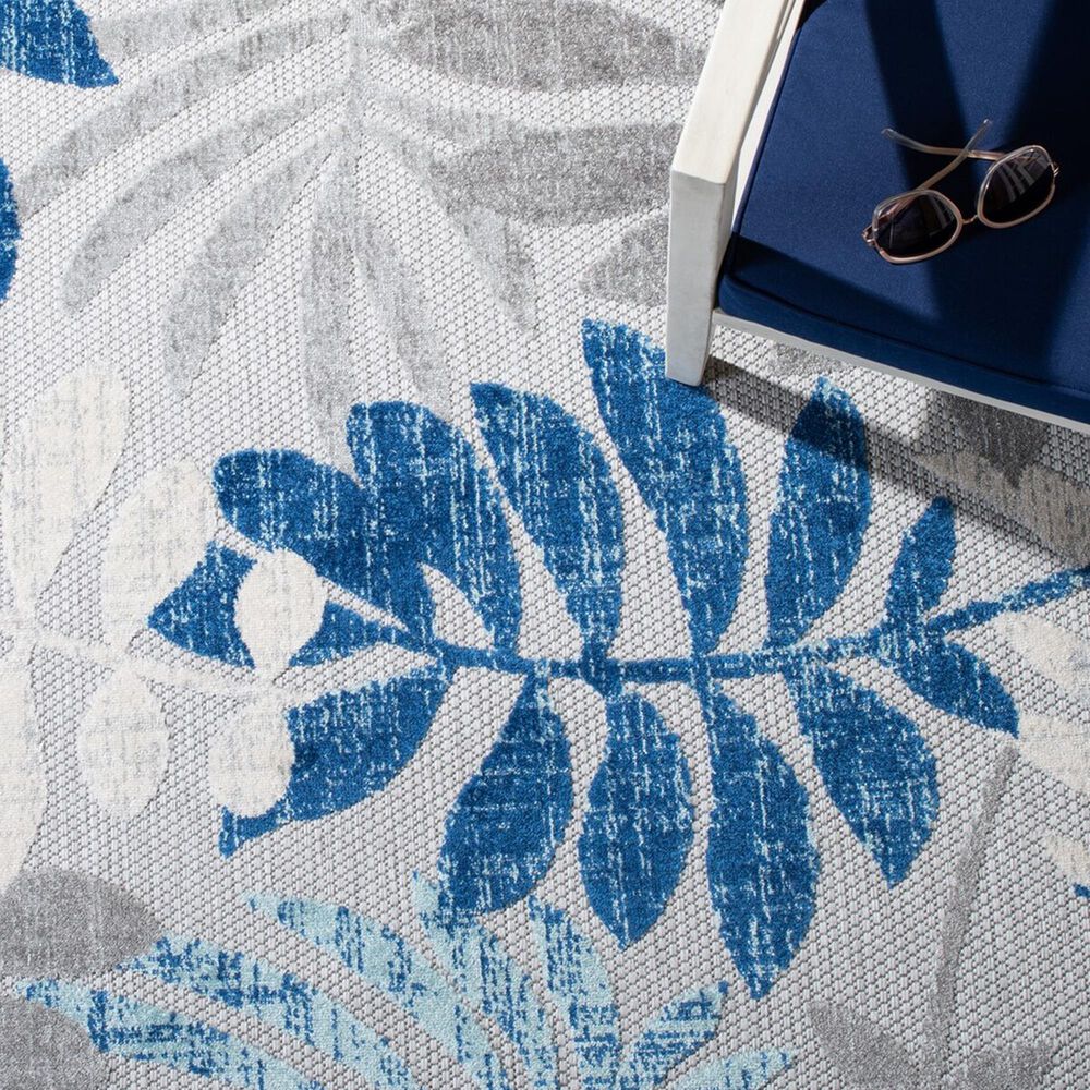 Safavieh Cabana CBN814F 3&#39; x 5&#39; Grey and Blue Indoor/Outdoor Area Performance Rug, , large