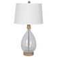 Lamps Per Se 28" Glass Table Lamp in Clear and Natural, , large