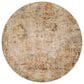 Surya Mona Lisa Abstract 5"3" Round Tan, Mustard, Olive, Sage, Brick Red, Dark Blue and Burgundy Area Rug, , large