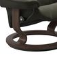 Stressless Mayfair Large Chair and Ottoman in Paloma Dark Olive, , large