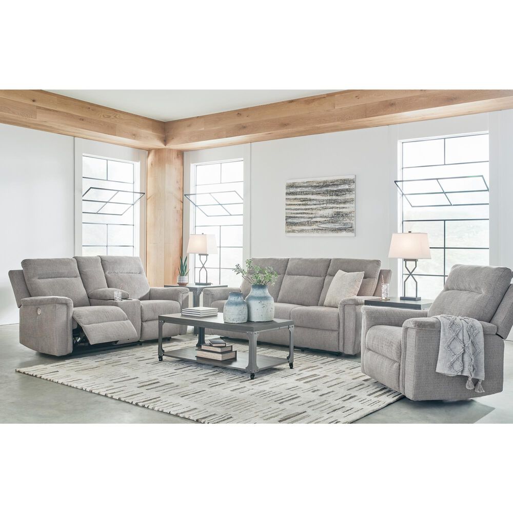 Ashley Barnsana Power Reclining Sofa in Ash, , large
