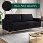 Lifestyle Solutions Mercer Stationary Sofa in Black, , large