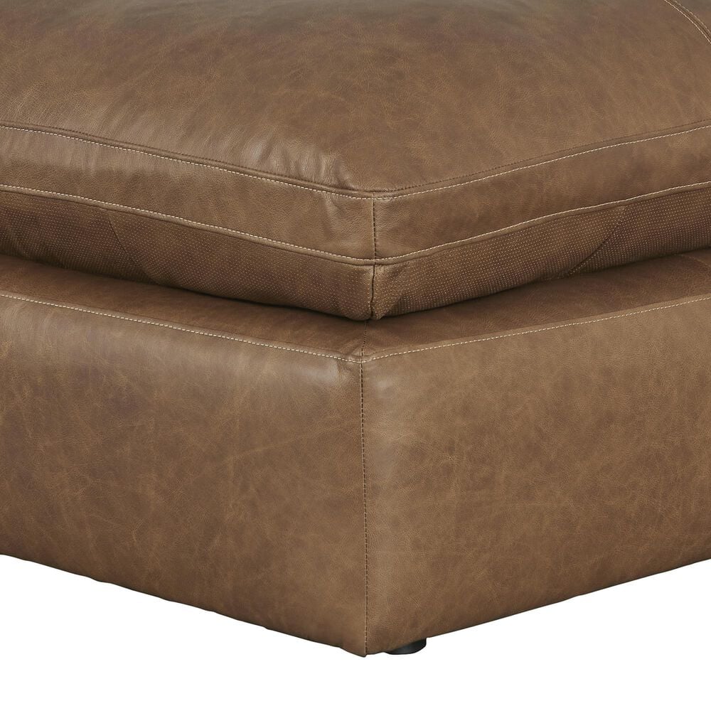 Ashley Emilia Oversized Accent Ottoman in Caramel, , large