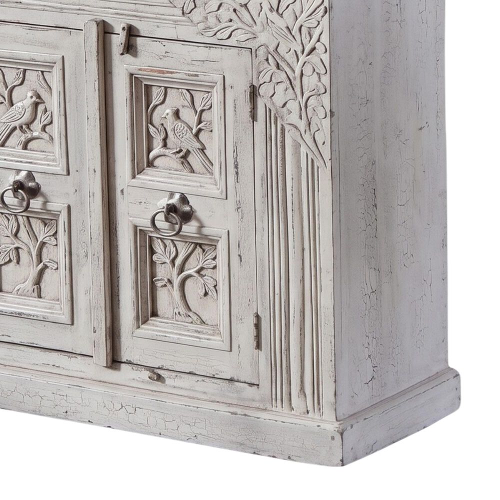 Jaipur Home One of a Kind Architectural Bookcase in White Wash, , large