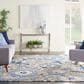 Nourison Aloha ALH17 12" x 15" Blue and Grey Indoor/Outdoor Area Rug, , large