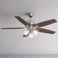 Hunter Newsome 52" Ceiling Fan with 3 Lights in Brushed Nickel, , large