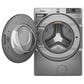 Whirlpool 4.5 Cu. Ft. Smart Front Load Washer and 7.4 Cu. Ft. Smart Gas Dryer Laundry Pair in Radiant Silver, , large