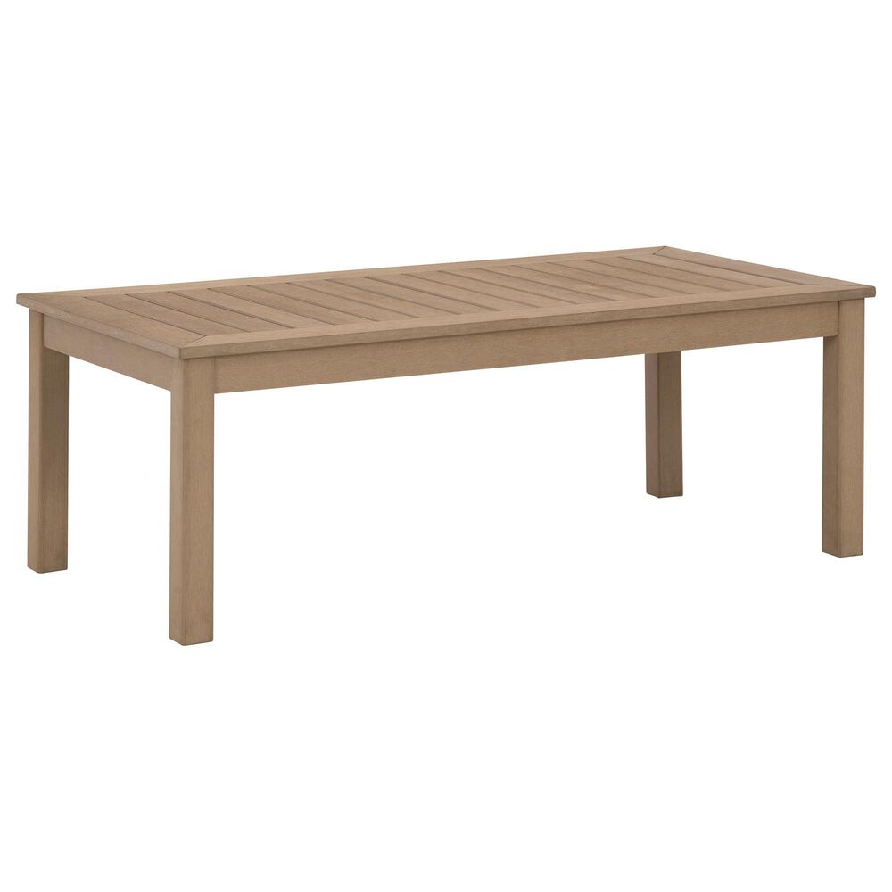 Ashley Hallow Creek Outdoor Cocktail Table in Driftwood, , large