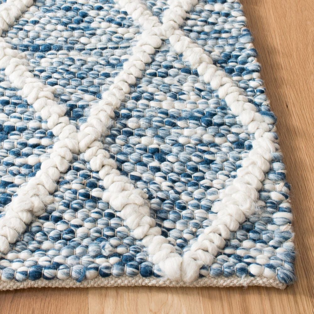 Safavieh Natura NAT711B 6&#39; Square Ivory and Blue Area Rug, , large