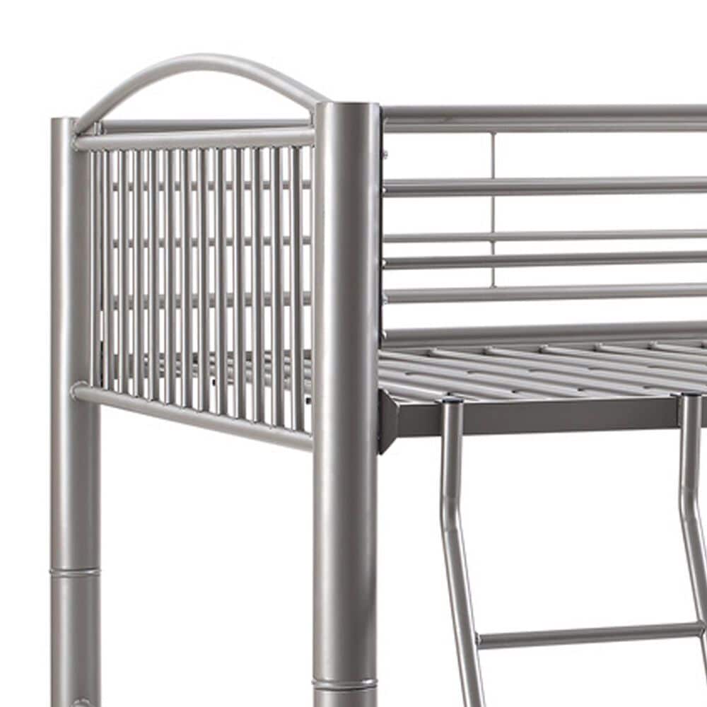 Linon Home Decor Heavy Full Over Full Bunk Bed in Pewter, , large
