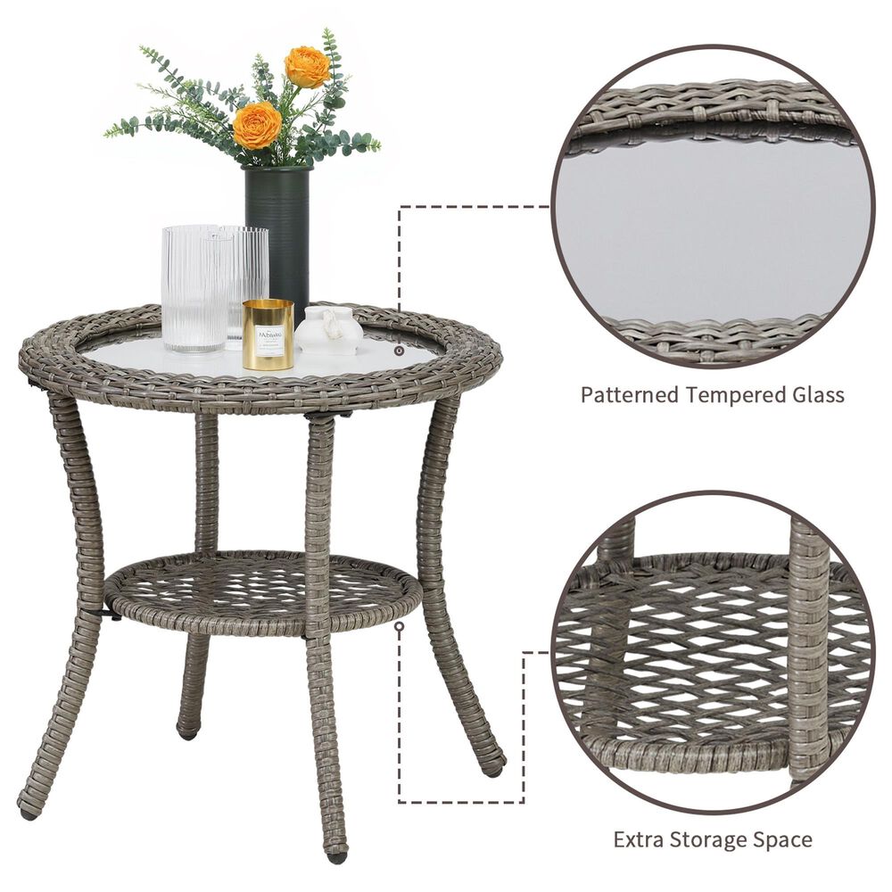 Sunwell Garden 3-Piece Patio Conversation Set in Beige, , large