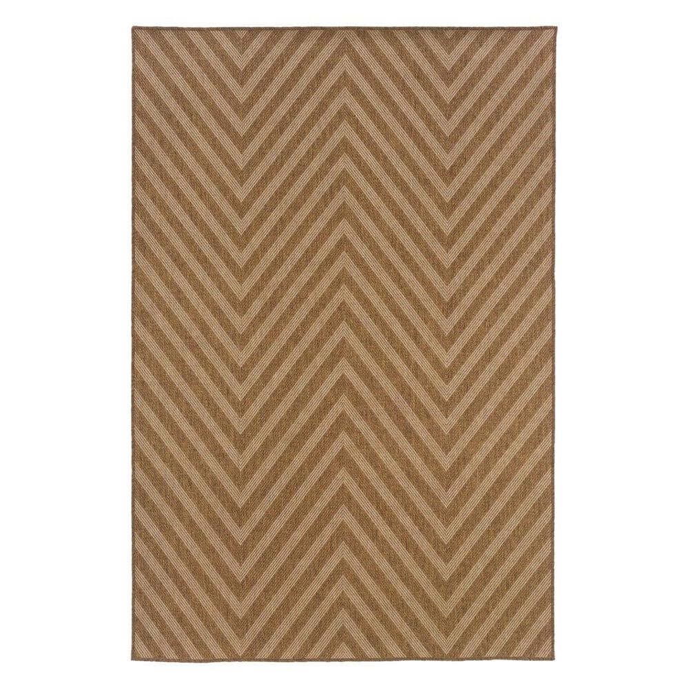 Oriental Weavers Karavia 1330X 7"10" x 10"10" Tan Outdoor Rug, , large
