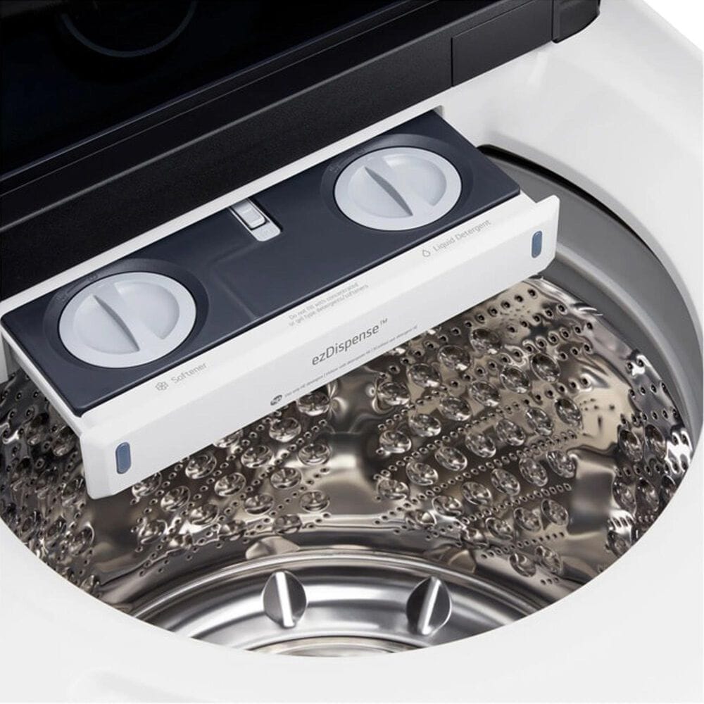 LG 5.5 Cu. Ft. Smart Top Load Washer and 7.3 Cu. Ft. Electric Dryer Laundry Pair in White, , large