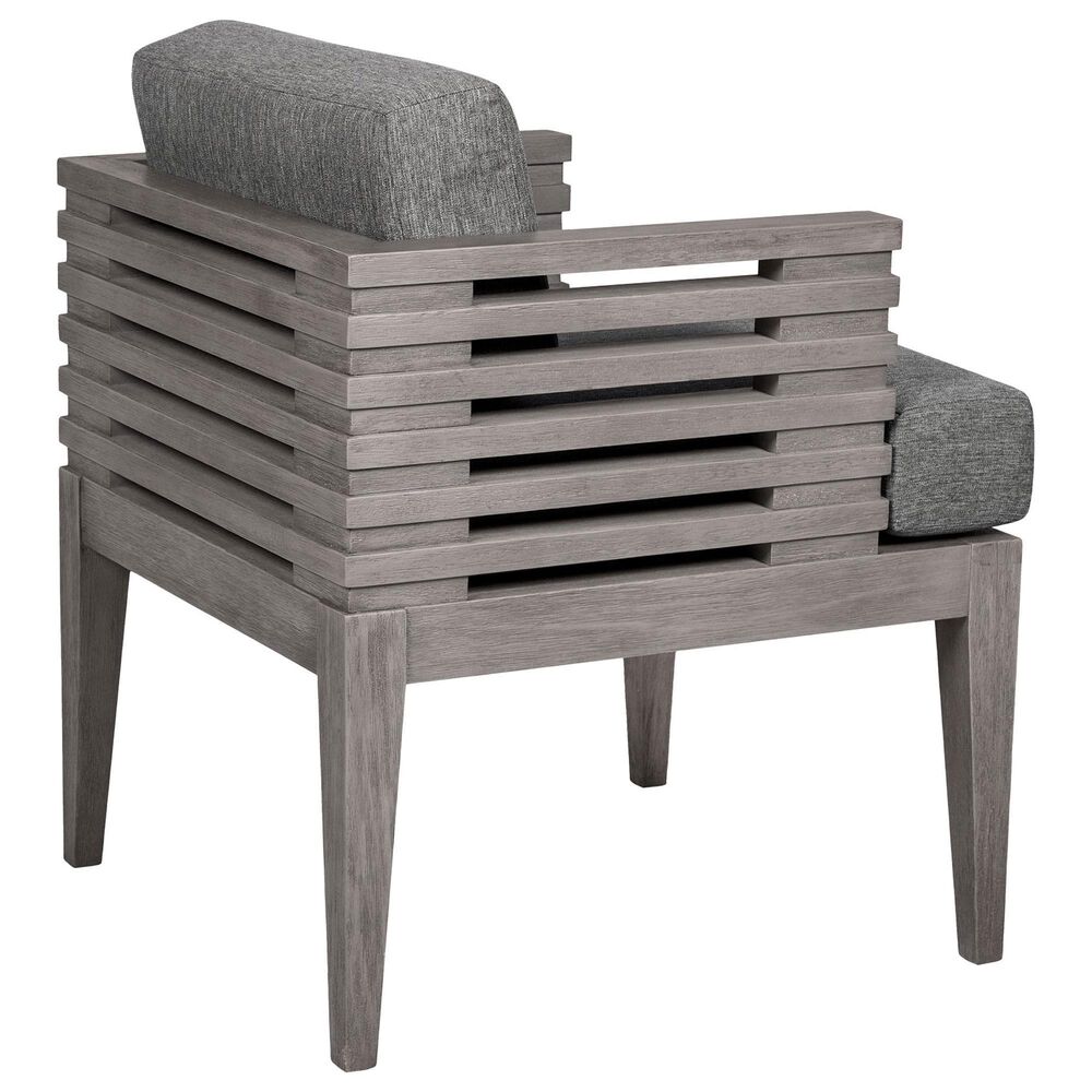 Blue River Vivid Outdoor Dining Chair with Light Gray Cushions in Light Gray Eucalyptus, , large