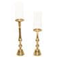 Maple and Jade Aluminum Room Hurricane Lamp in Polished Gold and Clear (Set of 2), , large