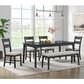 Mayberry Hill Garcia 6-Piece Dining Set with Bench in Black, , large