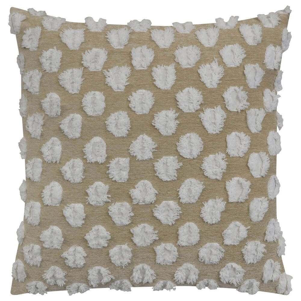 Hallmart Collectibles Flicker 20" Square Decorative Throw Pillow in Sand, , large
