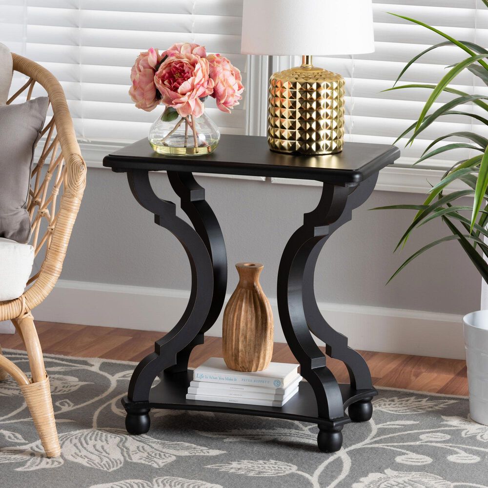 Baxton Studio Cianna End Table in Black, , large