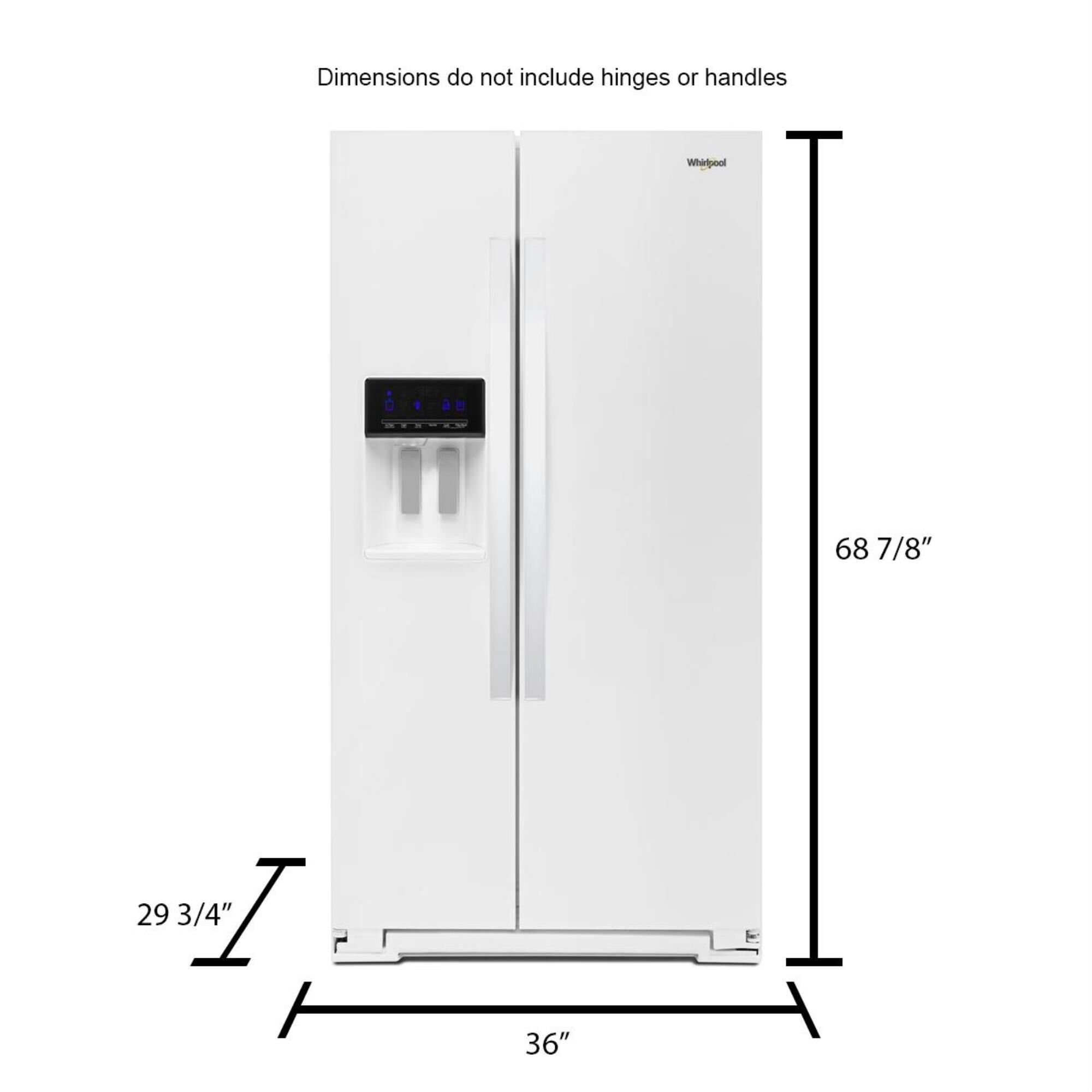 how wide is a side by side fridge