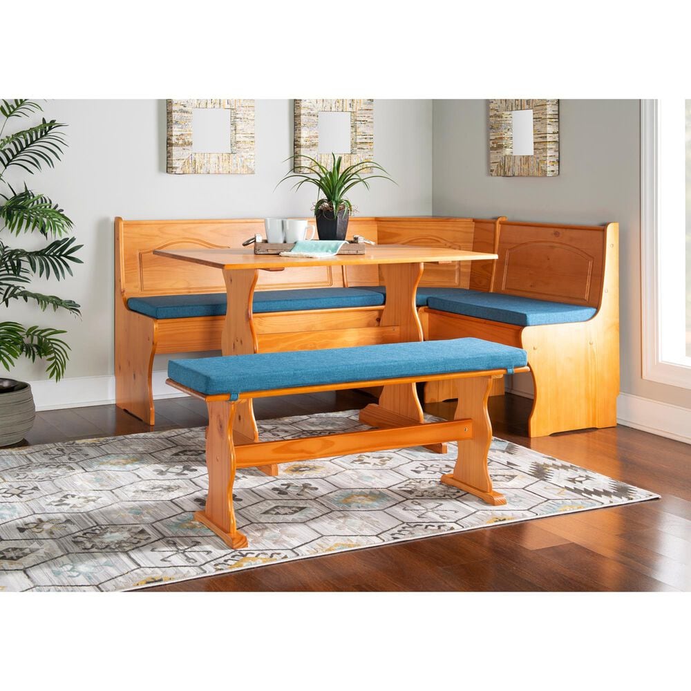 Linon Home Decor Chelsea 4-Piece Cushion Set in Blue, , large