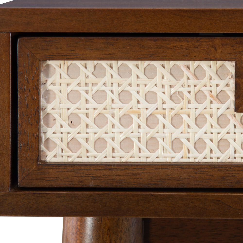 Linon Home Decor Camila Vanity with Stool in Walnut, , large