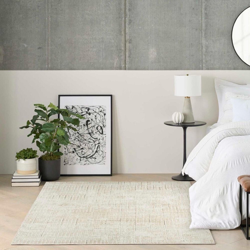 Nourison Grand Street GRN02 Ivory and Beige 6&#39; x 9&#39; Area Rug, , large