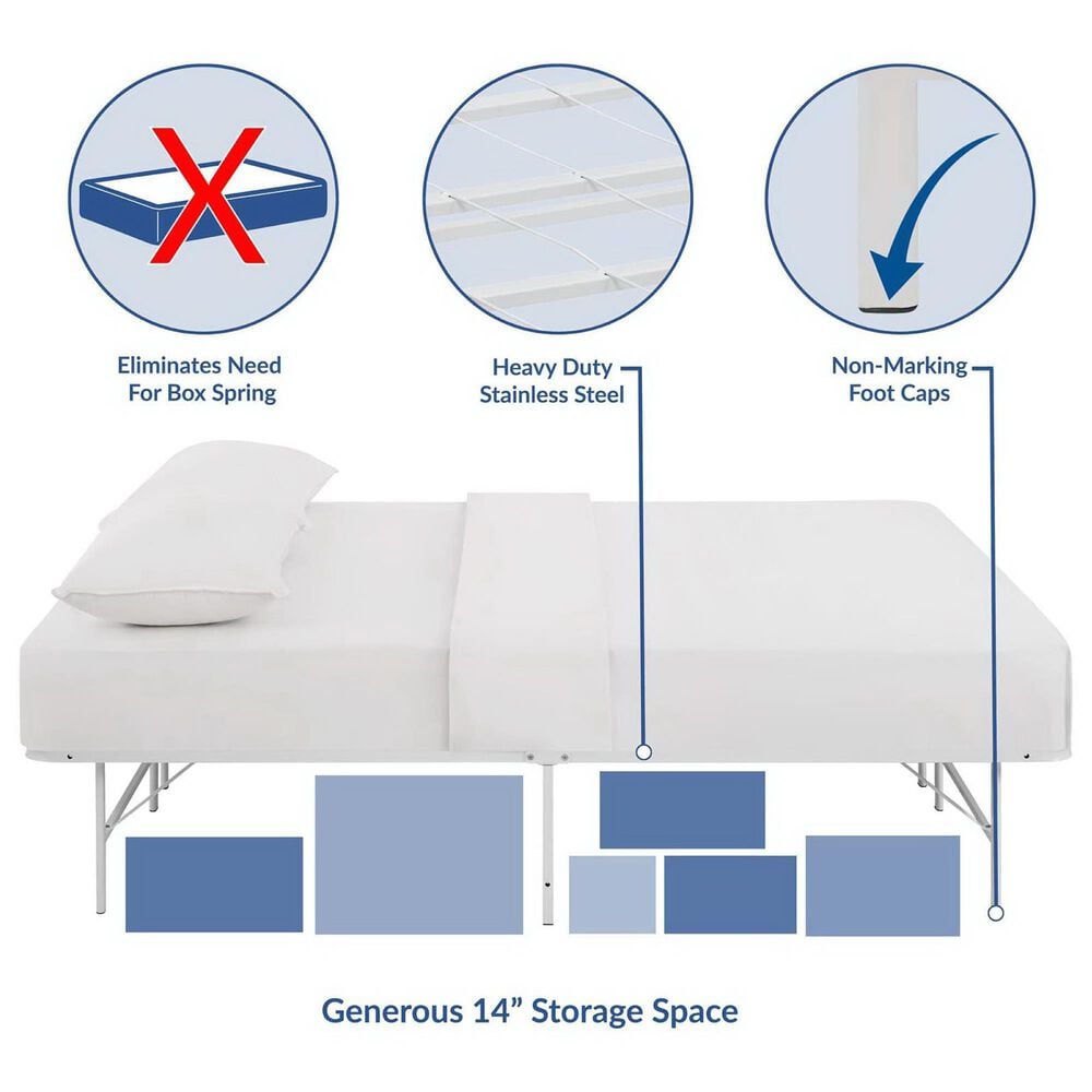 Modway Horizon Platform Full Bed Frame in White, , large