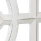 Maple and Jade 3-Panel Partition Room Divider Screen with Carved Designs in Matte White and Brown, , large