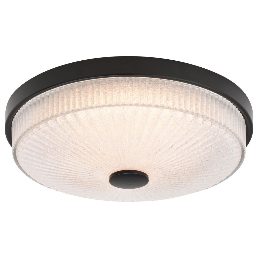 Vaxcel Preston 1-Light Flush Mount in Matte Black, , large