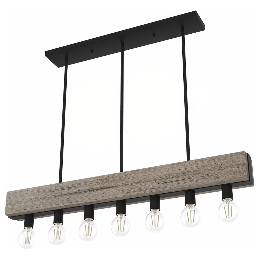 Hunter Donelson 7-Light Linear Chandelier in Natural Iron and Barnwood, , large