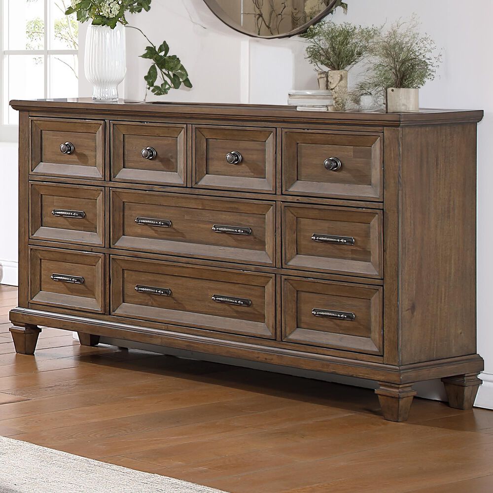 New Heritage Design Mariana 9-Drawer Dresser in Vintage Mocha, , large