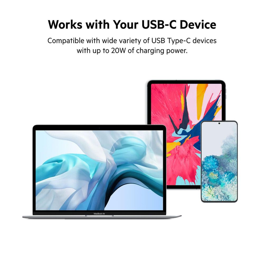 Belkin BoostCharge 20W USB-C PPS Wall Charger with Type C to Lighting Cable in White, , large