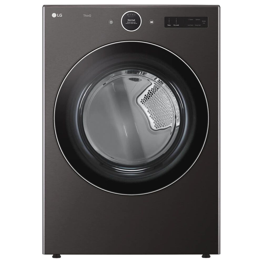 LG 5 Cu. Ft. Front Load Washer and 7.4 Cu. Ft. Smart Front Load Electric Dryer Laundry Pair in Black Steel, , large