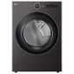 LG 5 Cu. Ft. Front Load Washer and 7.4 Cu. Ft. Smart Front Load Electric Dryer Laundry Pair in Black Steel, , large