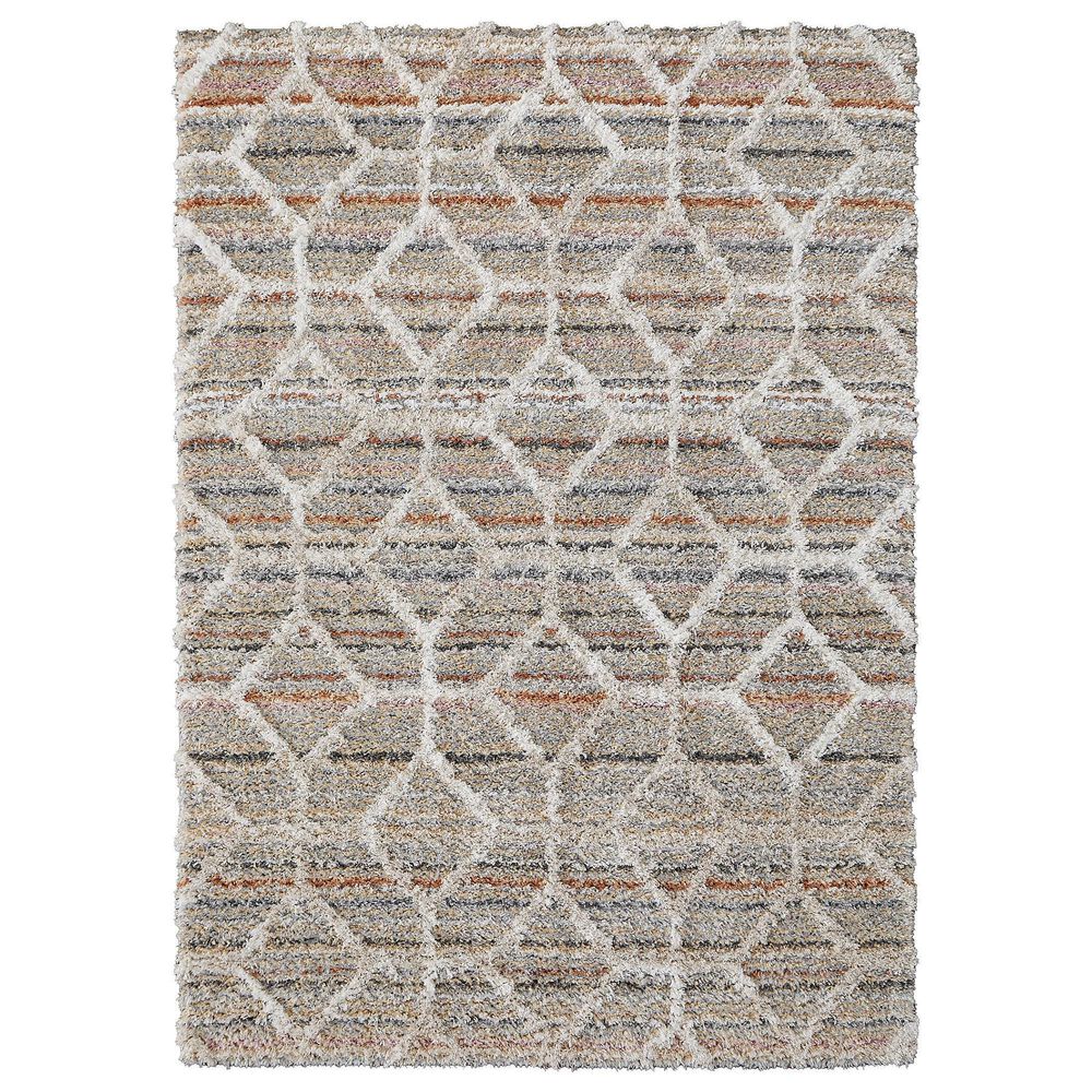 Feizy 39ICF Mynka Beige / Multi 7"11" x 10" Area Rug, , large