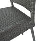 Hearth and Haven Outdoor Rattan Armless Barstool in Grey (Set of 2), , large