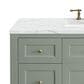 James Martin Vanities Breckenridge 48" Single Bathroom Vanity in Smokey Celadon with 3 cm Ethereal Noctis Quartz Top and Rectangular Sink, , large