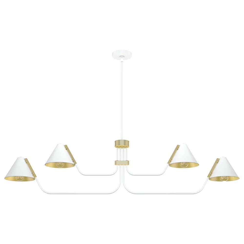 Hunter Grove Isle 4-Light Chandelier in Matte White, , large