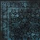 Safavieh Adirondack ADR109K 6" Round Black and Teal Area Rug, , large