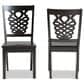 Baxton Studio Gervais Side Chair in Dark Brown (Set of 2), , large