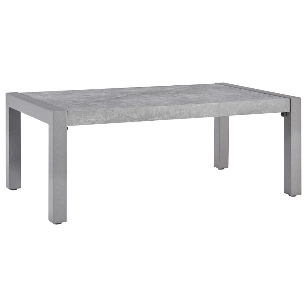 Ashley Hurley Park Patio Rectangular Coffee Table in Gray, , large